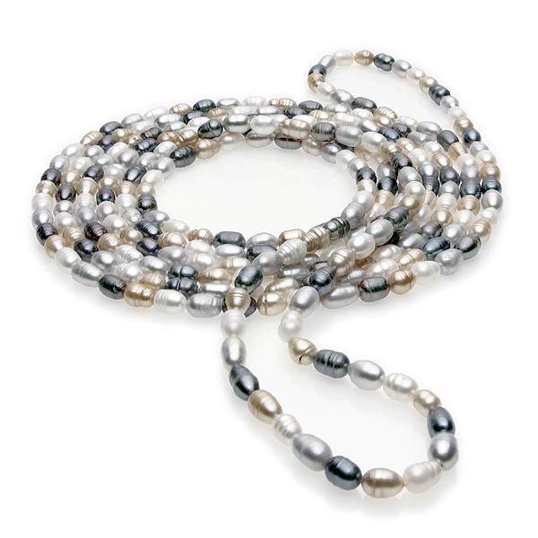 100"Multi Colored long Pearl Necklace: 100"Multi Colored long Pearl Necklace• Stone:Multi Colored Freshwater Pearl• Total Weight:162 grams