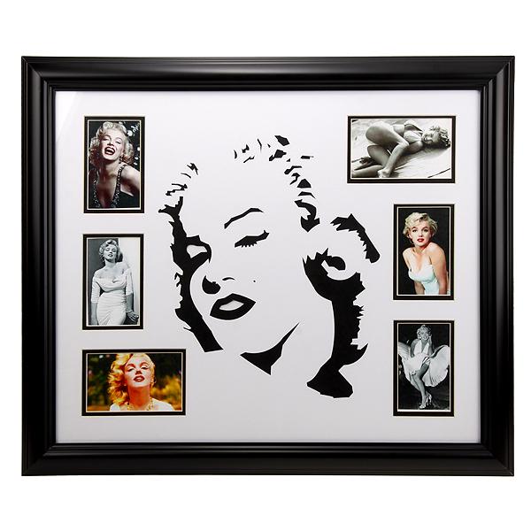 Marilyn Monroe 24x20 Custom Frame Pop-Art Collage: Feel yourself transported to the glitz and glamour of Hollywood's red carpet as you immortalize one of the most iconic leading ladies history, Marilyn Monroe. This terrific Marilyn Monroe showcase com