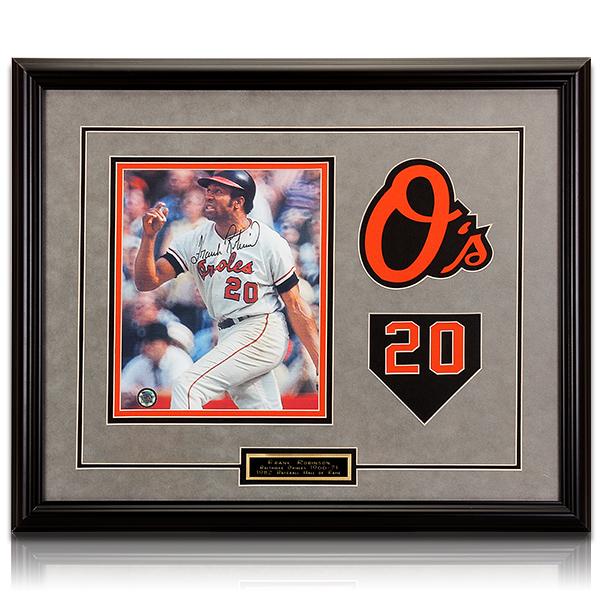 Frank Robinson Baltimore Orioles Signed Frame GFA: Frank Robinson (born August 31, 1935) is an American former Major League Baseball outfielder and manager. He played from 1956 to 1976, most notably for the Cincinnati Reds and the Baltimore Orioles. H