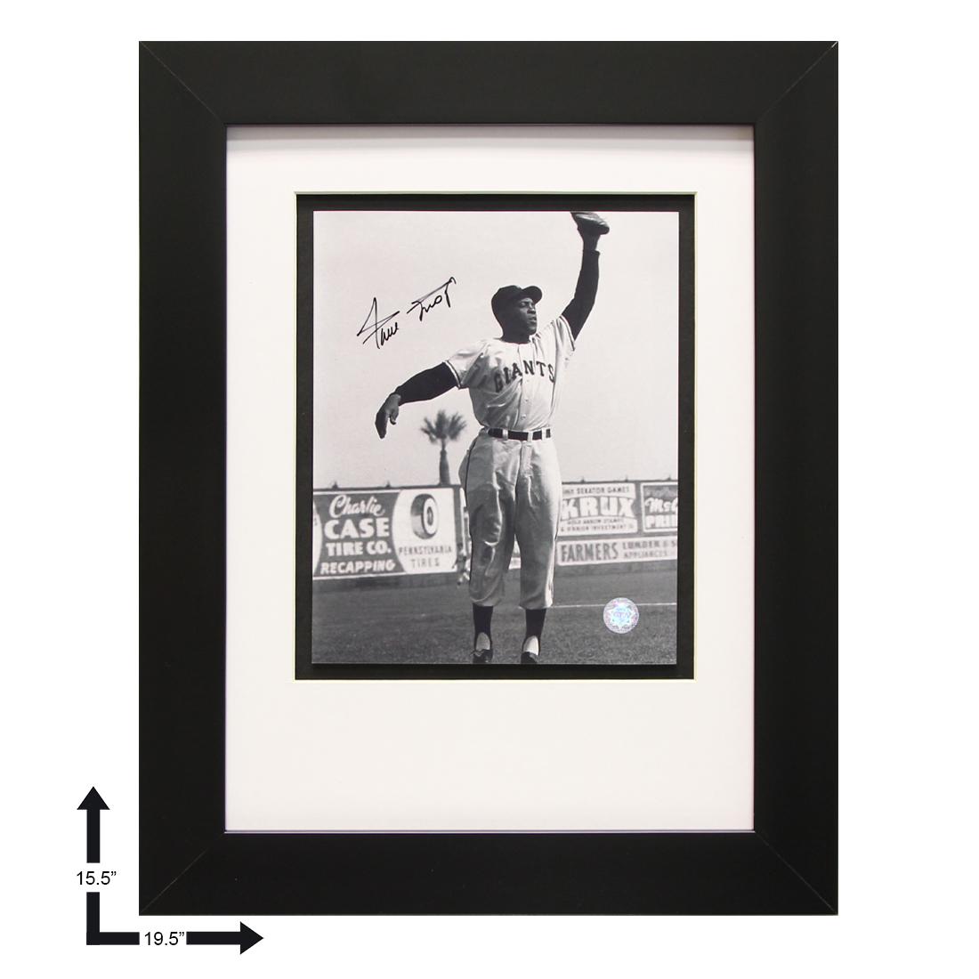 Willie Mays San Francisco Giants Framed Signed GFA: Willie Mays San Francisco Giants 24x20 Custom Framed Multi-Matted Signed 8x10v GFA