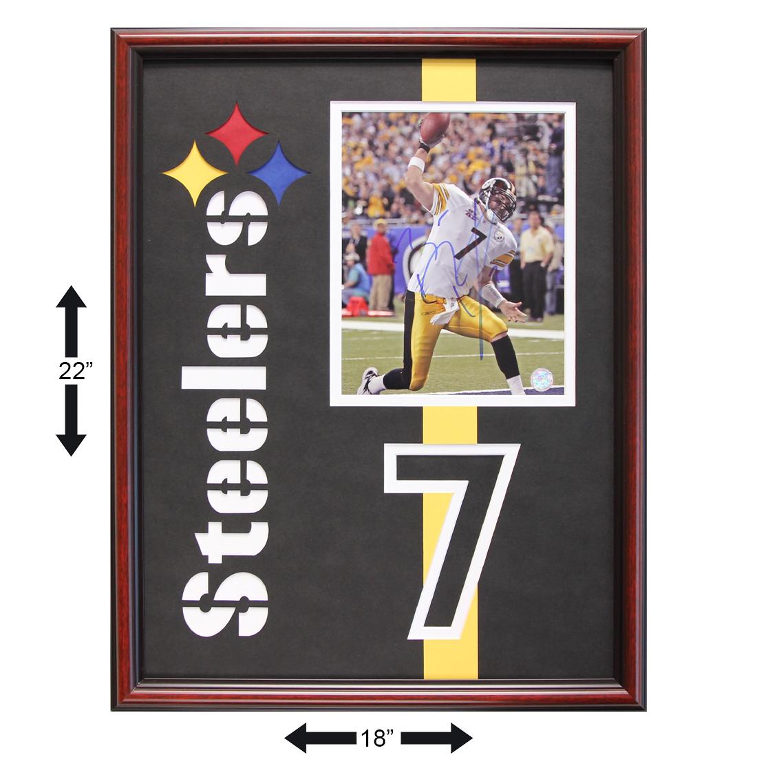 Ben Roethlisberger Pisttburgh Steelers Showcase GFA: Benjamin Todd "Ben" Roethlisberger, Sr. ( born March 2, 1982), nicknamed "Big Ben," is an American football quarterback for the Pittsburgh Steelers of the National Football League (NFL). He was d