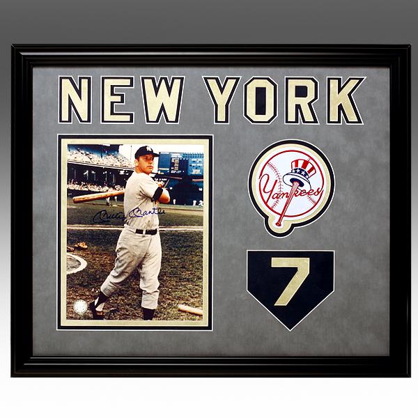 Mickey Mantle New York Yankees Framed Signed GFA: Mickey "The Mick " Mantle from 1951 to 1968 patrolled center field with an unprecedented grace that left all privileged enough to see him play with memories to last a lifetime. Mickey Mantle was a sta