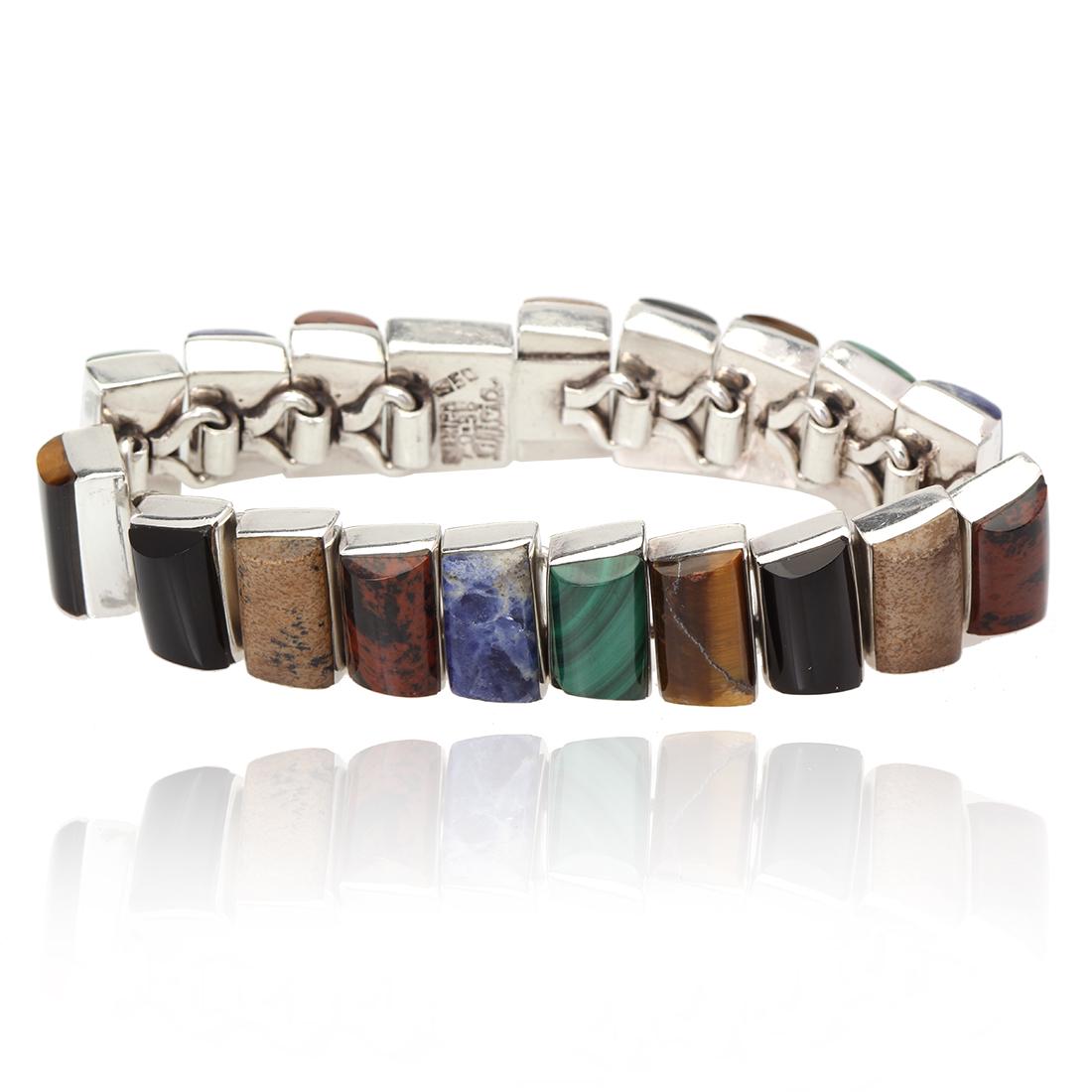 Taxco Multi Color Stone Bracelet 6.5" (1 of 2)