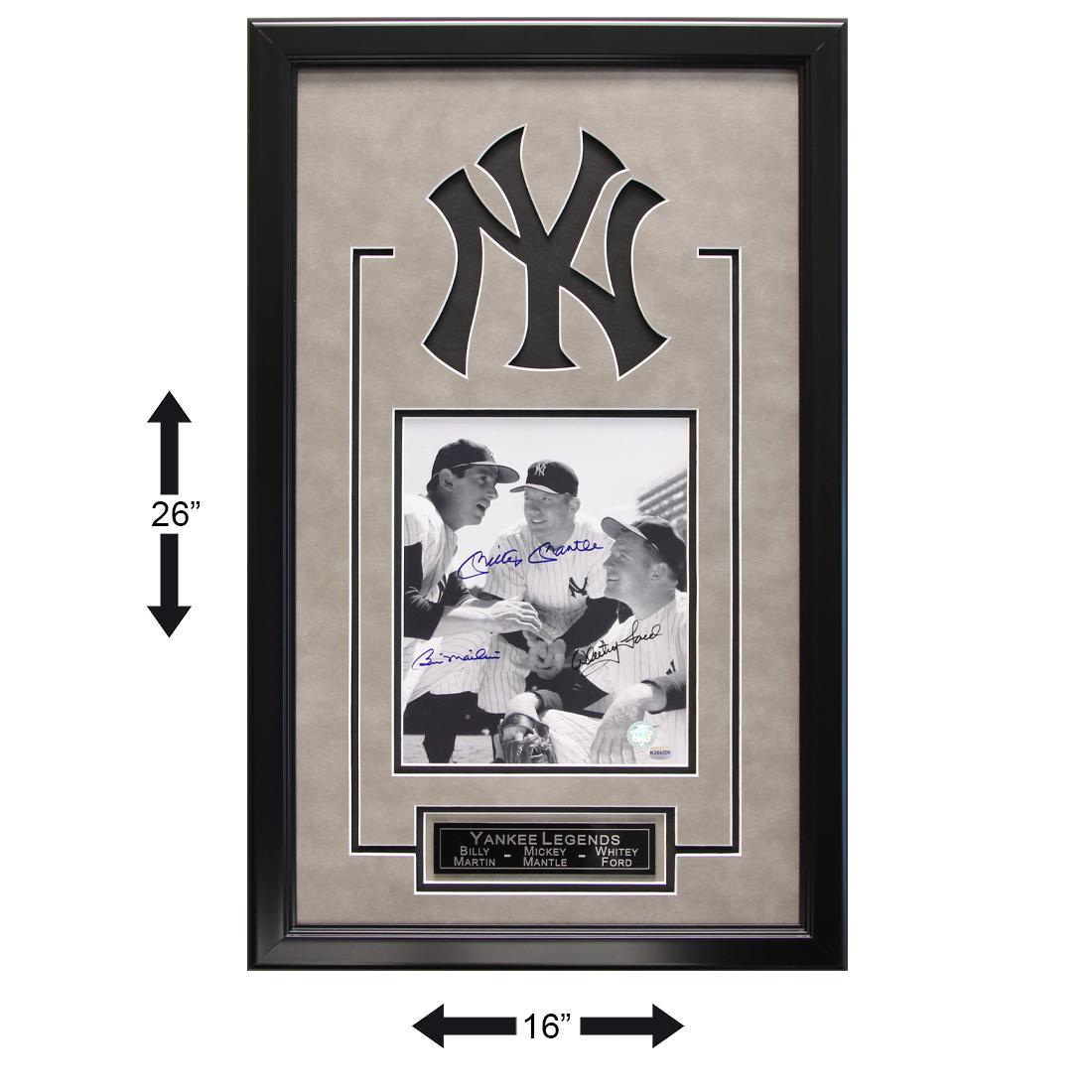 New York Yankees Hall Of Fame Legends Signed GFA: Edward Charles "Whitey" Ford: is an American former Major League Baseball pitcher who spent his entire 16-year career with the New York Yankees. He was voted into the Baseball Hall of Fame in 1974. Fo