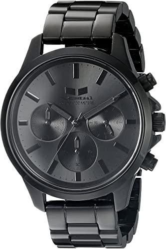 Vestal Unisex Chrono Analog 39mm Case Black Watch: The Heirloom Chrono features a premium Japanese analog quartz chronograph movement, encompassed by 39mm case crafted from 316L surgical-grade steel. Heirloom is the right word for it, because it's a t