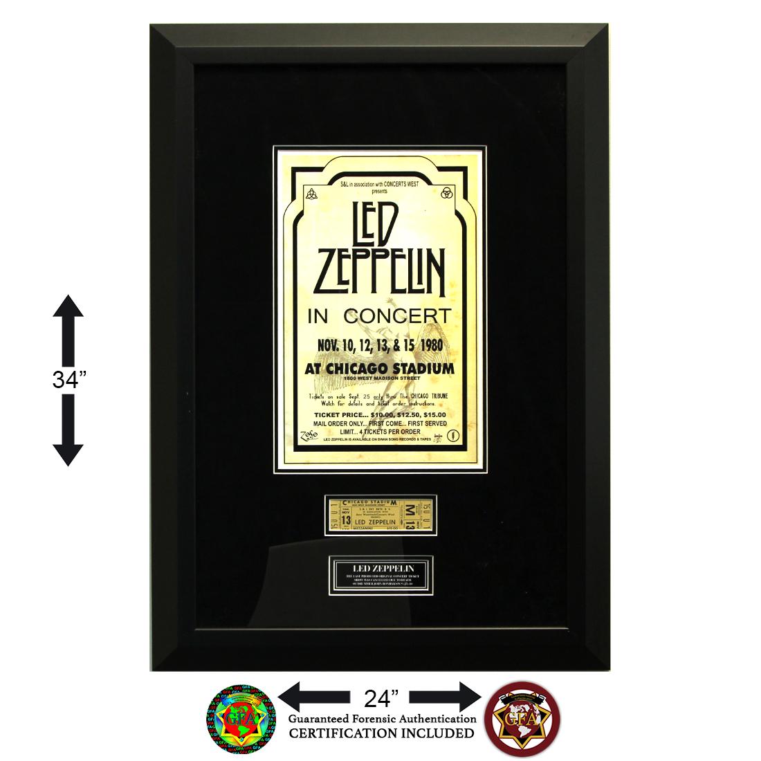 Led Zepplin Concert Poster Showcase Small Ticket (1 of 2)