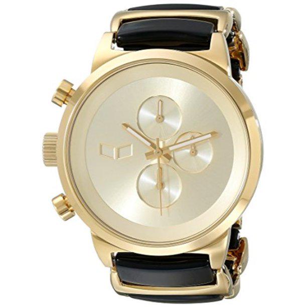 Vestal Unisex Metronome Quartz Gold Watch: The Metronome is a modern design of the retro-Plexi Watch with clean lines, minimalist features and machined curves throughout its design to give it a futuristic feel. Its premium chronograph movement
