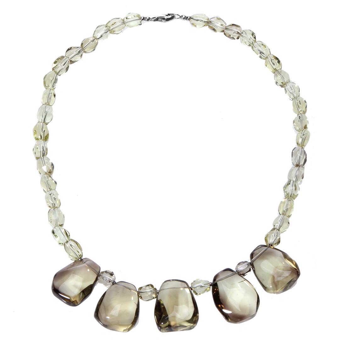 Sterling Silver Lemon Quartz Necklace 18": Sterling Silver Lemon Quartz Necklace 18"
