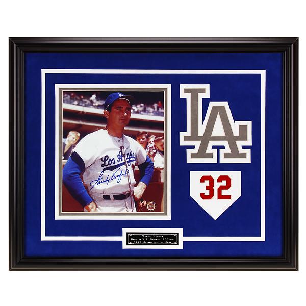 Sandy Koufax L.A Dodgers 20x16 Framed signed GFA: After Sandy Koufax finally tamed his blazing fastball, he enjoyed a five-year stretch as perhaps the most dominating pitcher in the game's history. He was named the National League's Most Valuable Pla