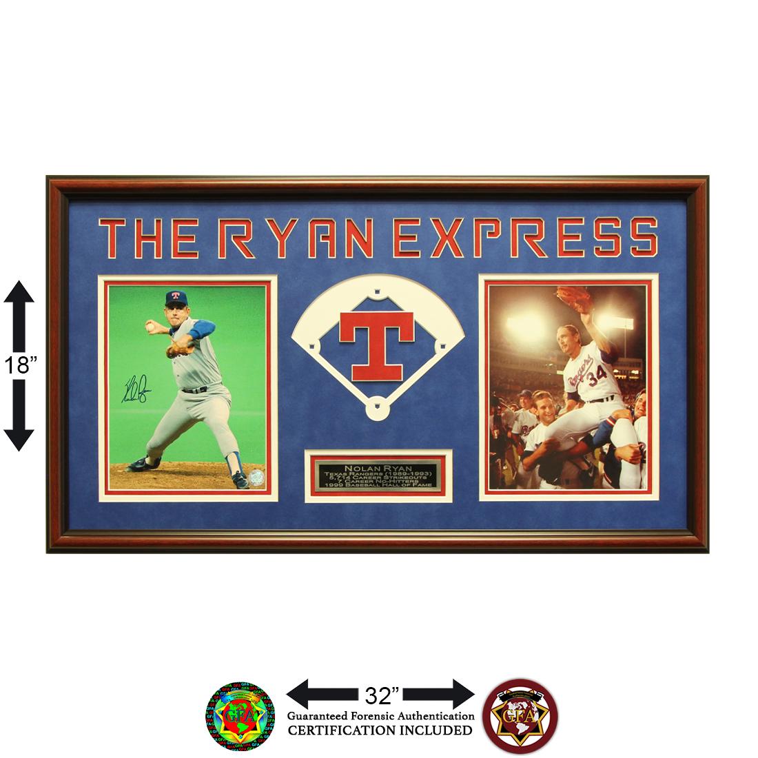 Nolan Ryan Texas Rangers Frame Signed 8x10 GFA (1 of 1)