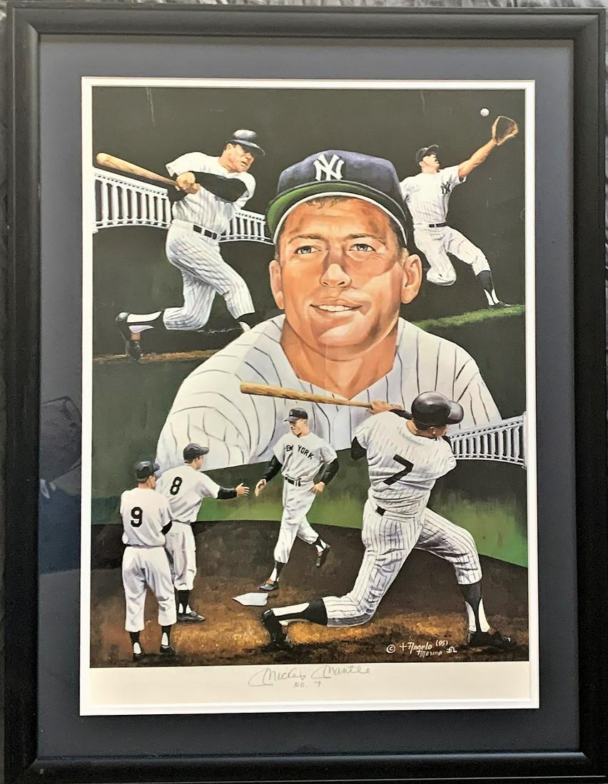 Mickey Mantle N.Y Yankees Signed Lithograph (1 of 1)