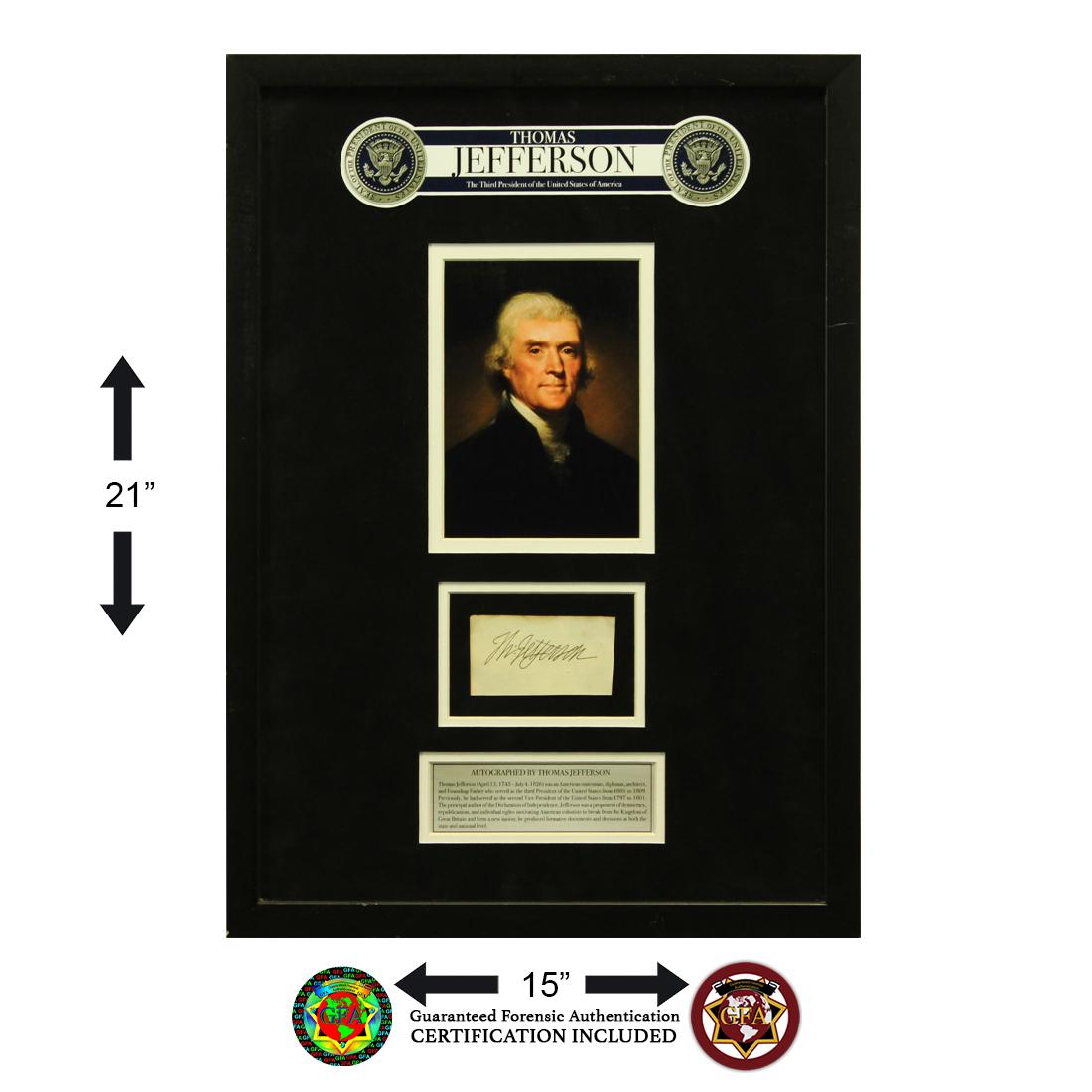 Thomas Jefferson Signed Display (1 of 2)