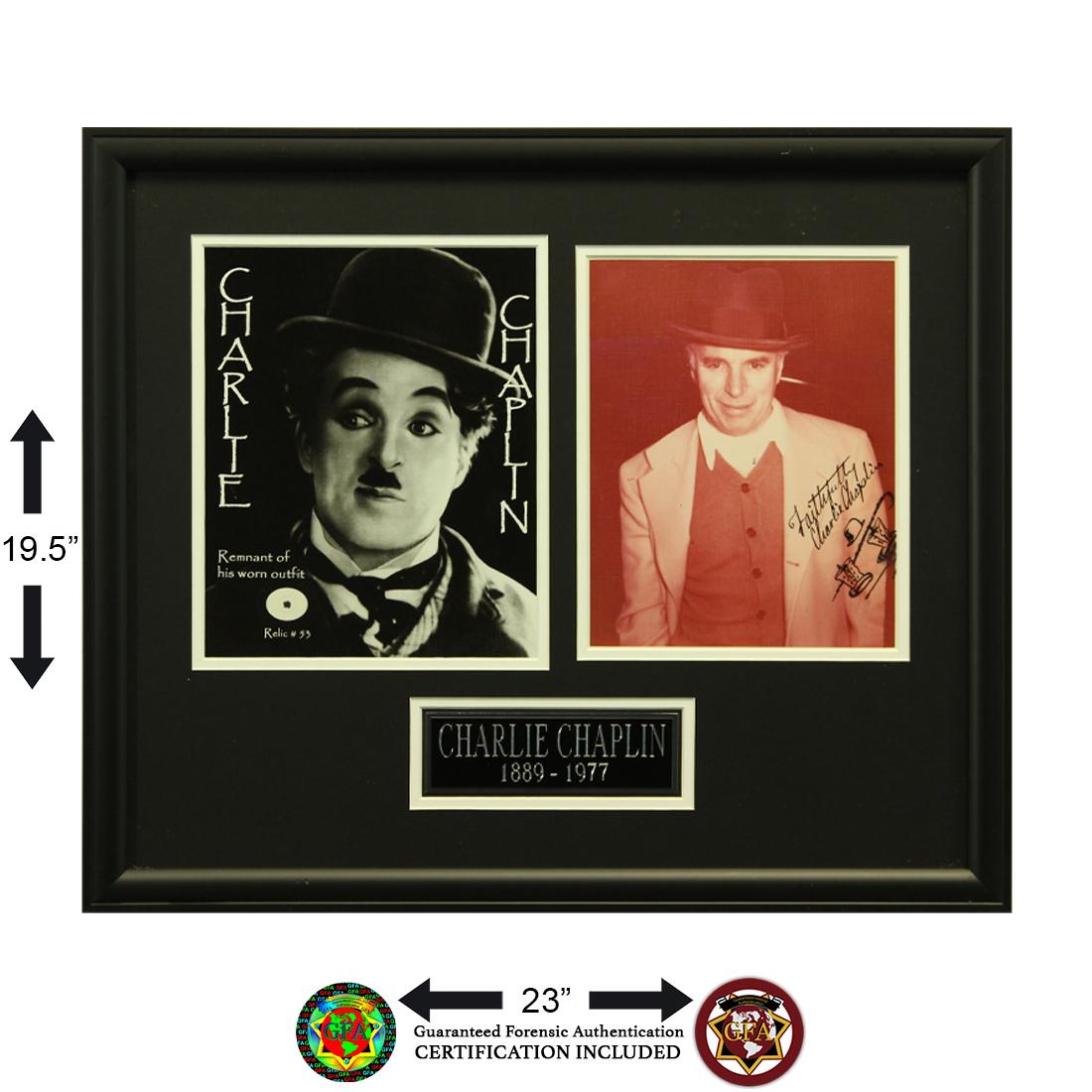Charlie Chaplin Custom Frame Showcase Signed 8x10v (1 of 2)