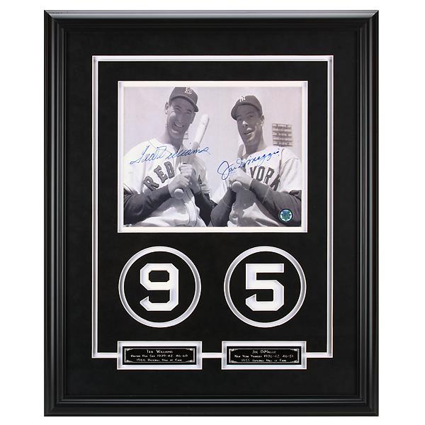 Williams & DiMaggio Baseball Legends Signed GFA: For 10 illustrious seasons, these two legends went head-to-head in direct competition, as they took the ruthless Red Sox vs Yankee rivalry to all new heights. By the time Ted Williams and Joe DiMaggio