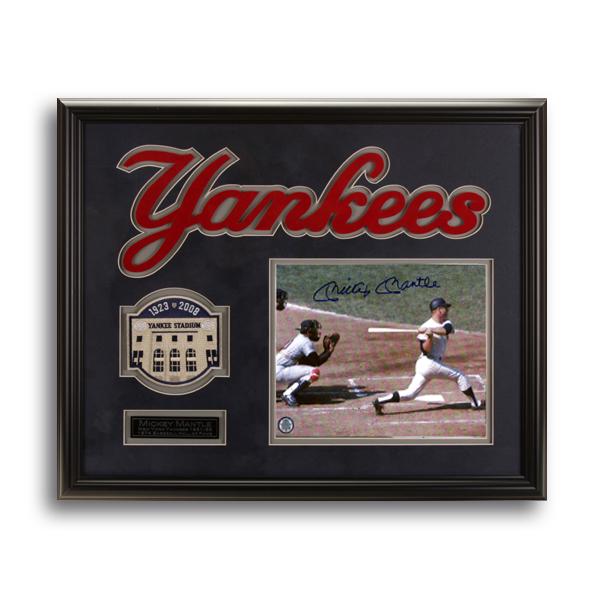 Mickey Mantle New York Yankees Framed Signed GFA: Mickey "The Mick " Mantle from 1951 to 1968 patrolled center field with an unprecedented grace that left all privileged enough to see him play with memories to last a lifetime. Mickey Mantle was a sta