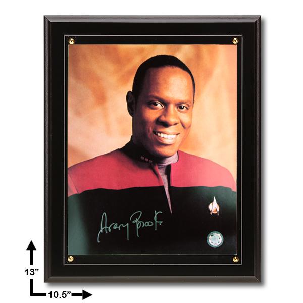 Avery Brooks Star Trek:10.5x13 Signed Plaque Signed: Avery Brooks Star Trek: Deep Space Nine 10.5x13 Black Plaque Signed 8x10v GFA