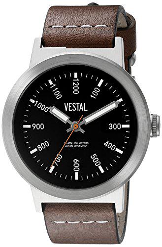 Vestal Unisex The Retrofocus Quartz Brown Watch: Inspired by vintage camera & lens designs, The Retrofocus by Vestal is most certainly one of a kind. The Retrofocus first reveals its design inspiration through a very unique way of using camera ISO l