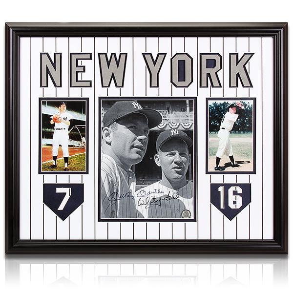 Mickey Mantle & Whitey Ford Custom Frame Signed GFA: Mickey "The Mick " Mantle from 1951 to 1968 patrolled center field with an unprecedented grace that left all privileged enough to see him play with memories to last a lifetime. Mickey Mantle was a sta