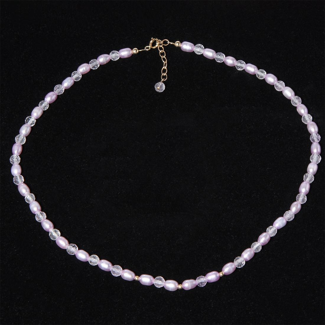 14K Lavender Pearl Choker Necklace 14": 14K Lavender Pearl Choker Necklace 14" • Metal: 14KT Gold • Stone: Pearl