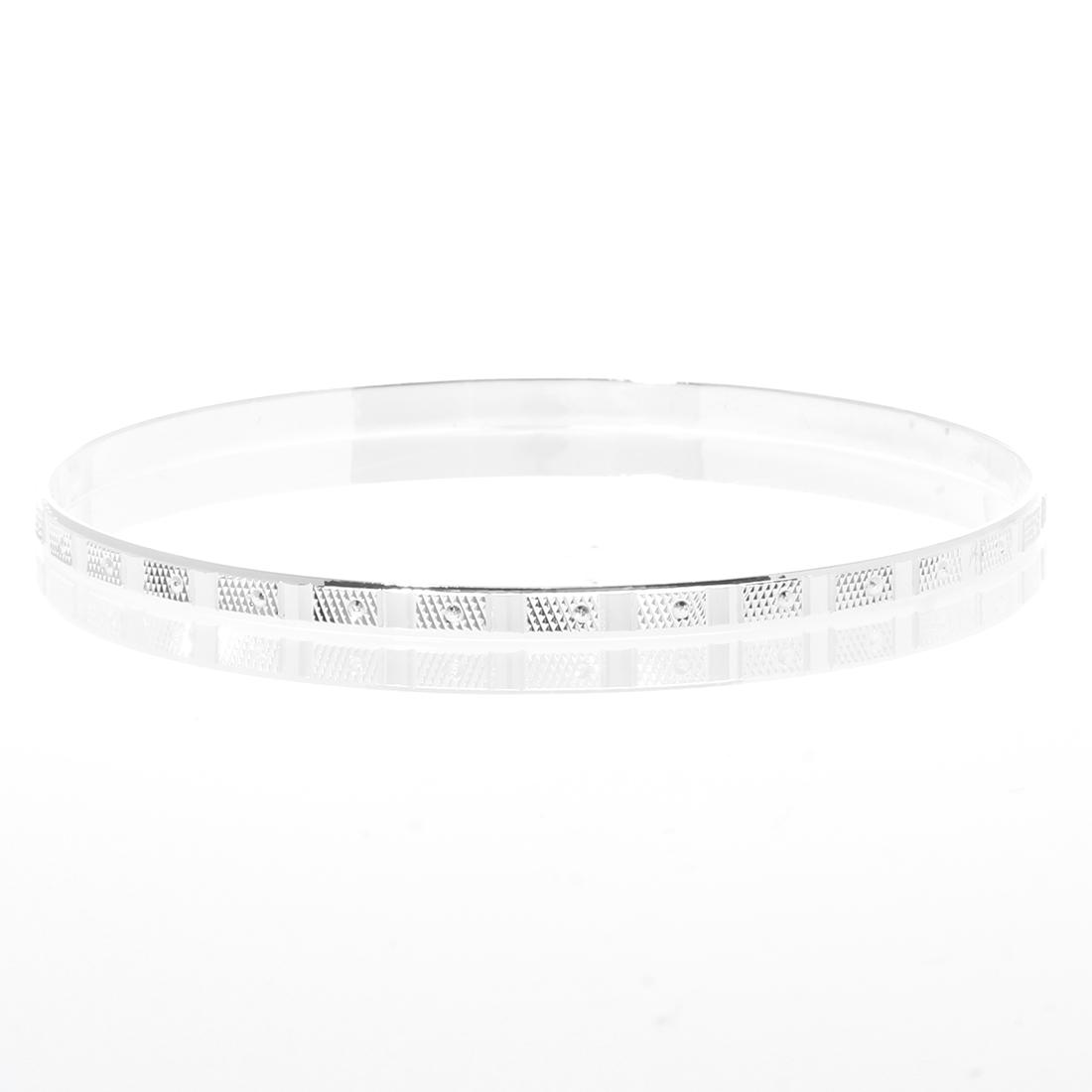 Sterling Silver Diamond cut Bangle 8.25" (1 of 1)