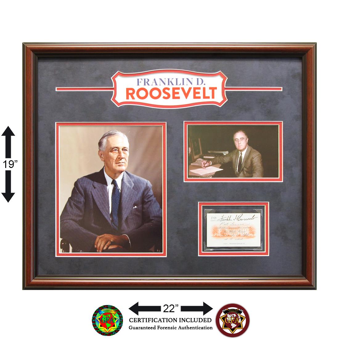 Franklin D. Roosevelt Signed 4¼x3 White House Card (1 of 2)