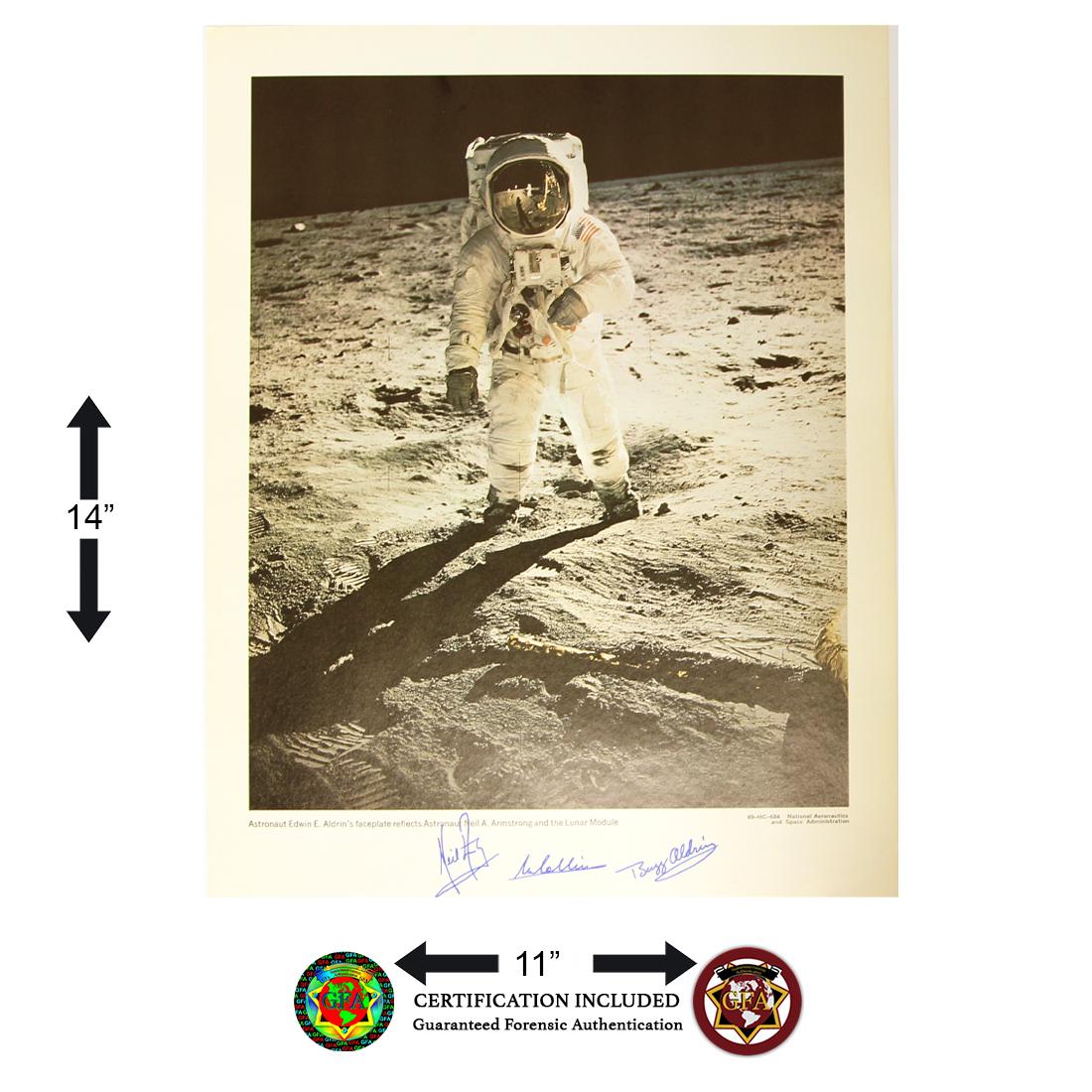 Apollo XI Crew Signed 11x14 Color Photograph (1 of 2)