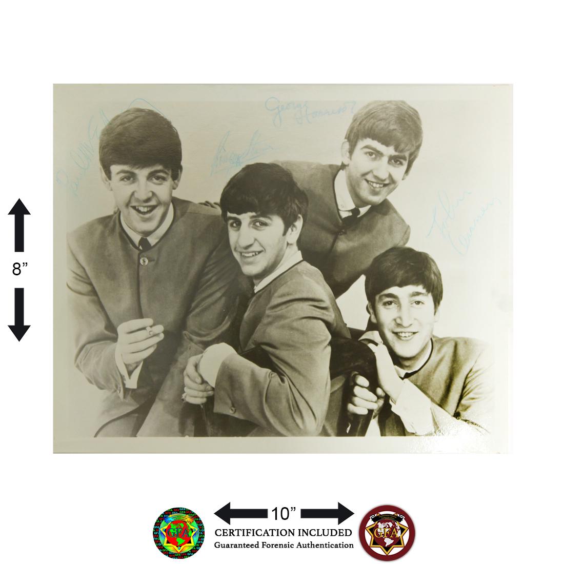 The Beatles Signed 8 X 10 Black and White Photograph (1 of 2)