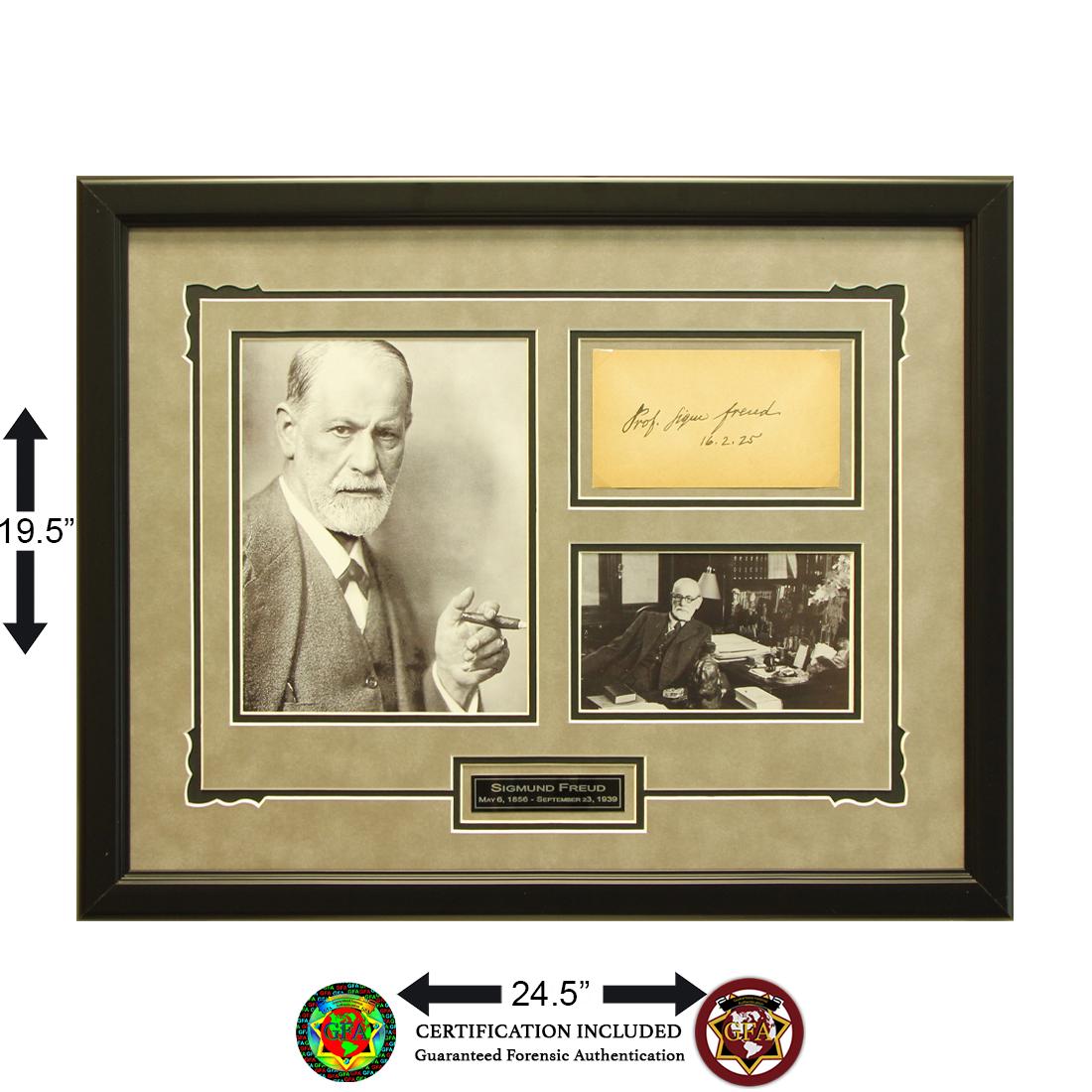 Sigmund Freud (1856-1939) Signed 6½ x 3½ Cut (1 of 2)