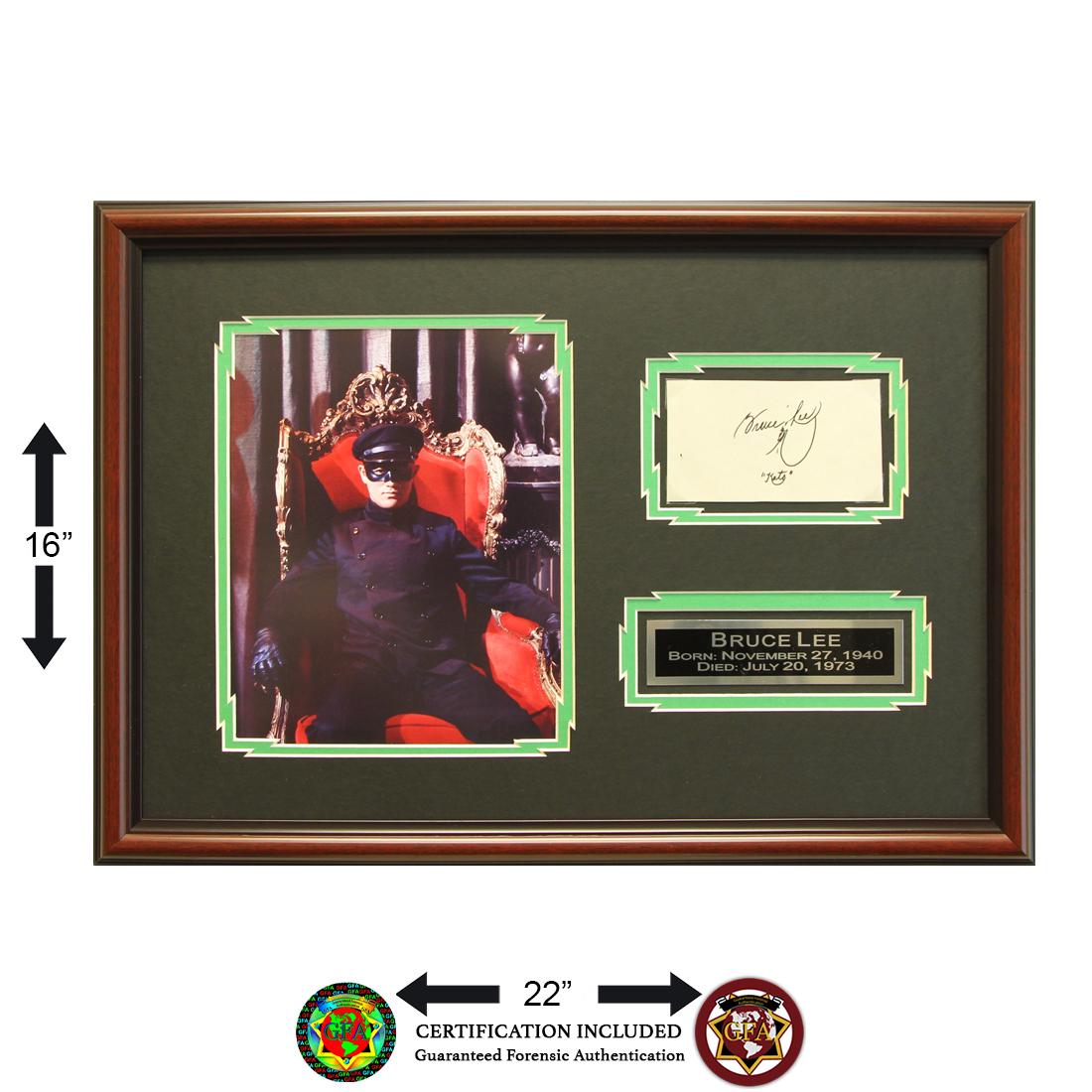 Bruce Lee Signed 5x2¾ cut, "Kato" Inscription (1 of 2)