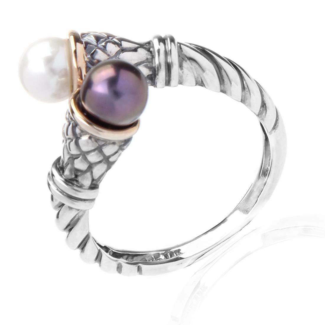 Athena 14K and Sterling Silver Pearl Ring SZ 8 (1 of 2)