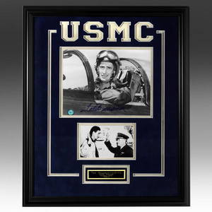 Ted Williams USMC Custom Framed Signed 8x10v GFA