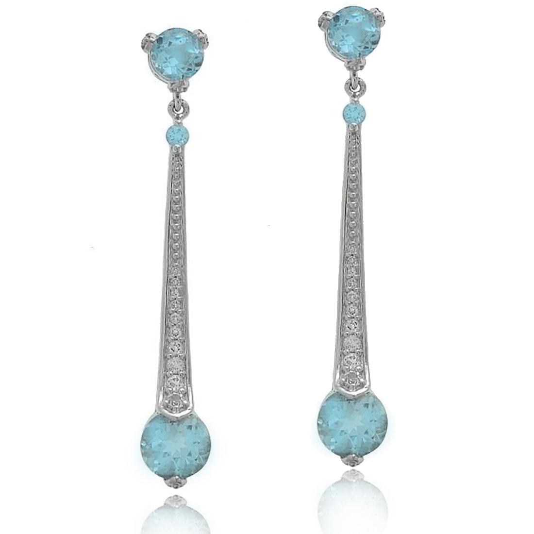 Sterling Silver Blue & White Topaz Earrings (1 of 2)