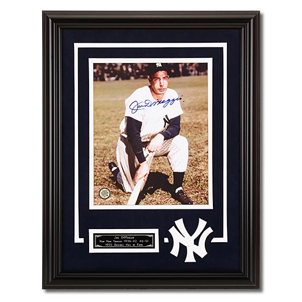 Joe DiMaggio New York Yankees Framed Signed GFA: Bigger than the game that made him an American icon, Joe DiMaggio, the man, enchanted a nation and earned a revered place in history with his natural grace, undeniable power, and unparalleled 56-game 