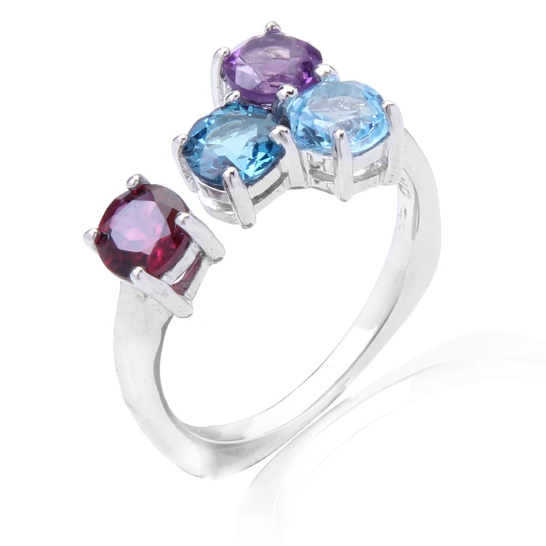 Sterling Silver Multi Gemstone Ring SZ 7 (1 of 2)