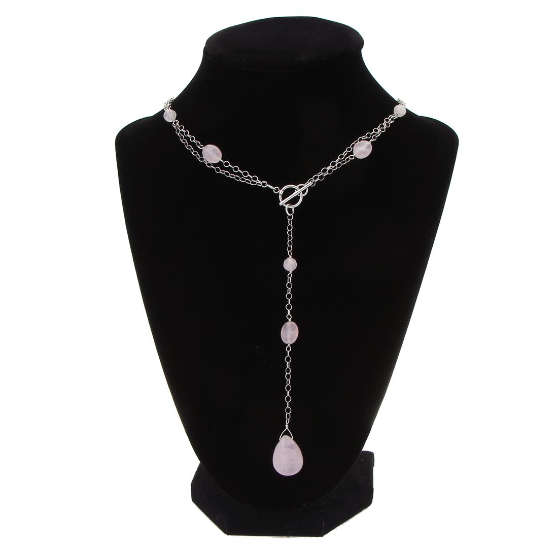 Sterling Rose Quartz Necklace & Earrings Set (1 of 3)