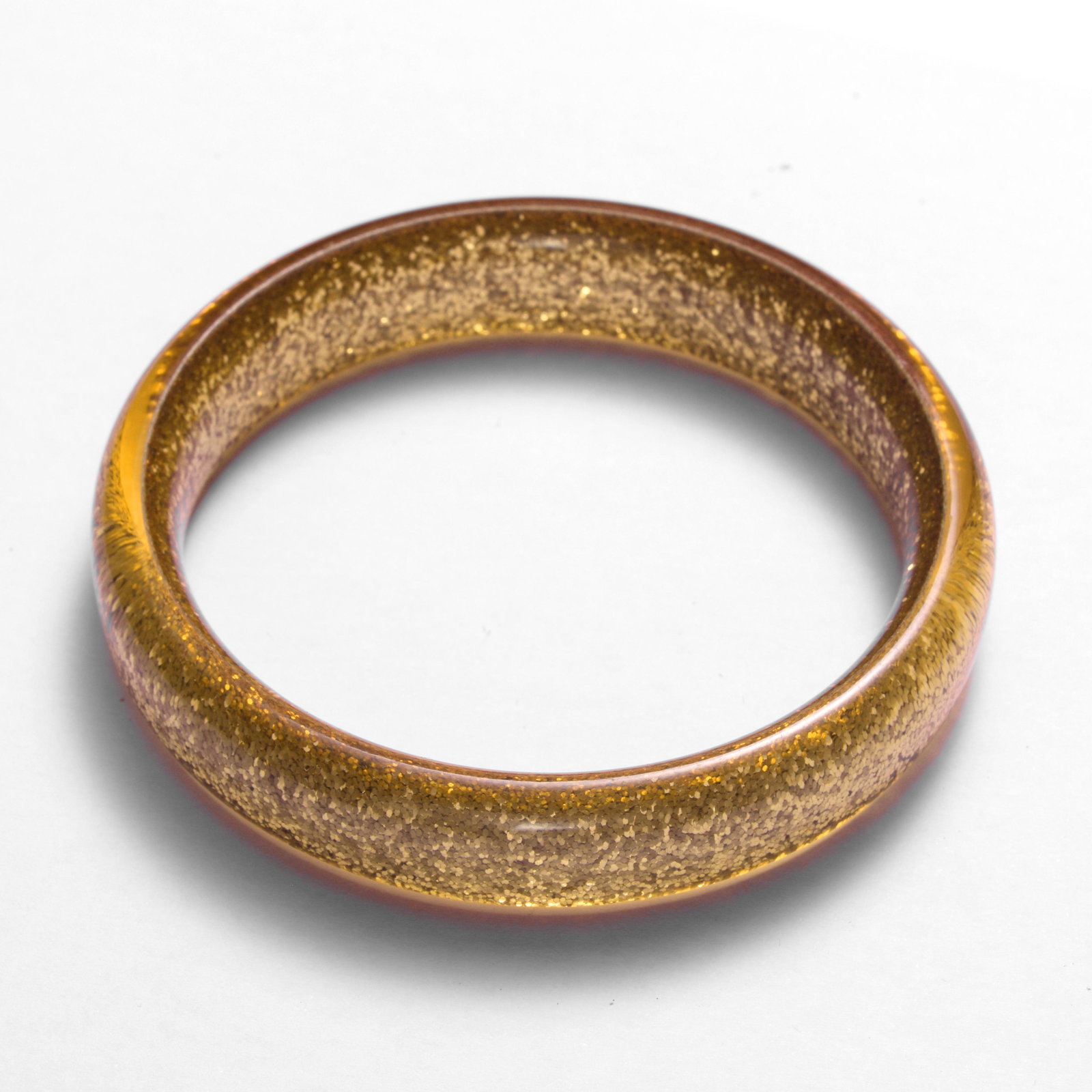 Gold Glitter Slip On Stackable Bangle 8" (1 of 1)