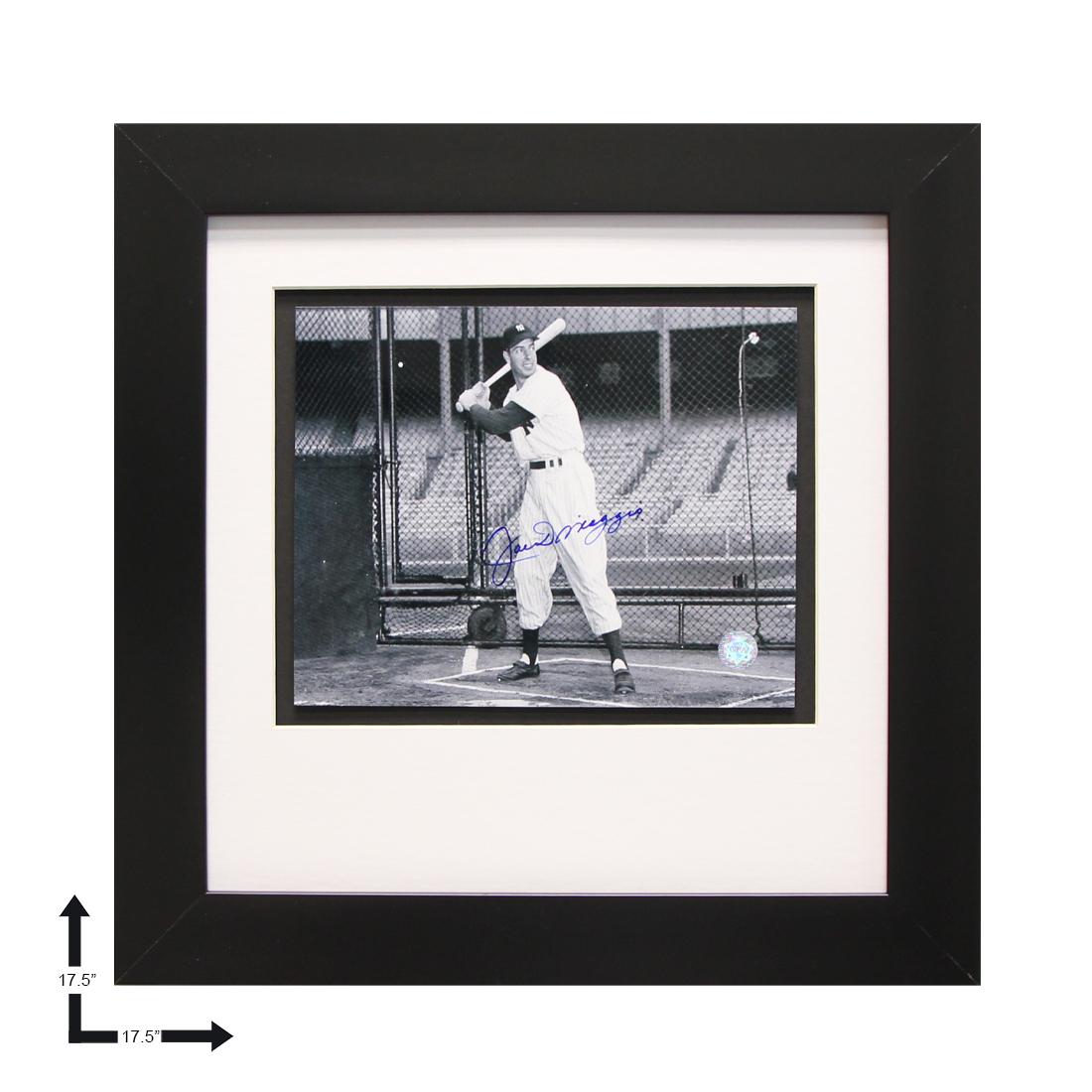 Joe DiMaggio N.Y Yankees Gallery Frame Signed GFA: Joltin' Joe patrolled center field with an unprecedented grace that left all privileged enough to see him play with memories to last a lifetime. Joe DiMaggio is perhaps best known for his unprecedente
