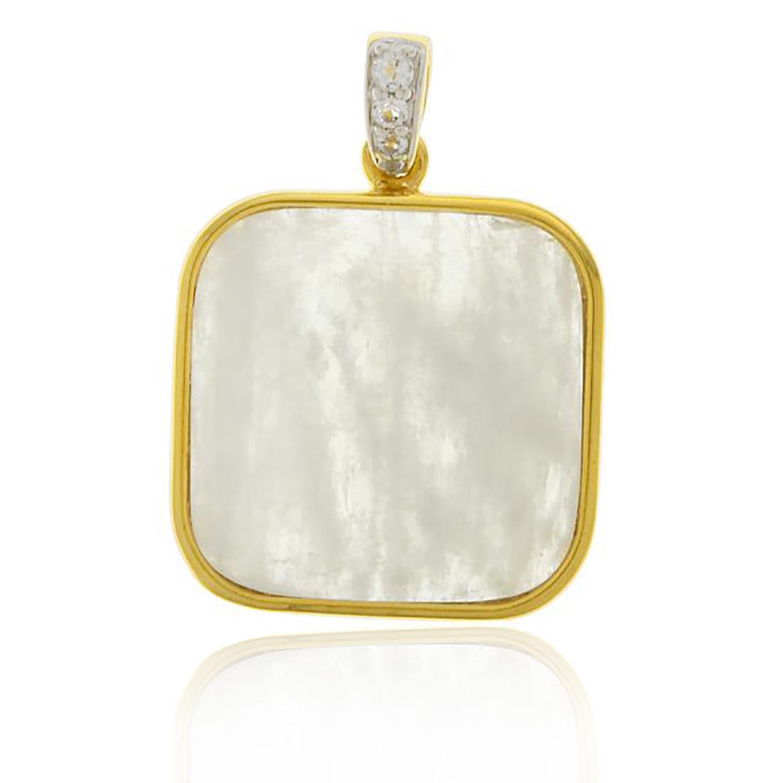 14K Over Sterling Silver Moonstone Pendant (1 of 1)