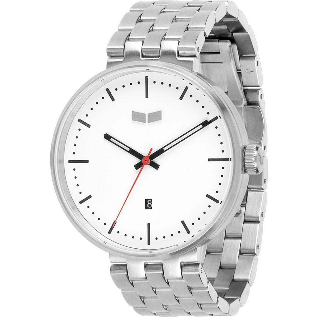 Vestal Unisex Roosevelt Metal Analog Quartz Watch: The Roosevelt is a signature Vestal timepiece with its clean slim line case and straightforward dial. The premium 3 hand Japanese analog movement with date rests inside a multi-layered 42mm 316L solid