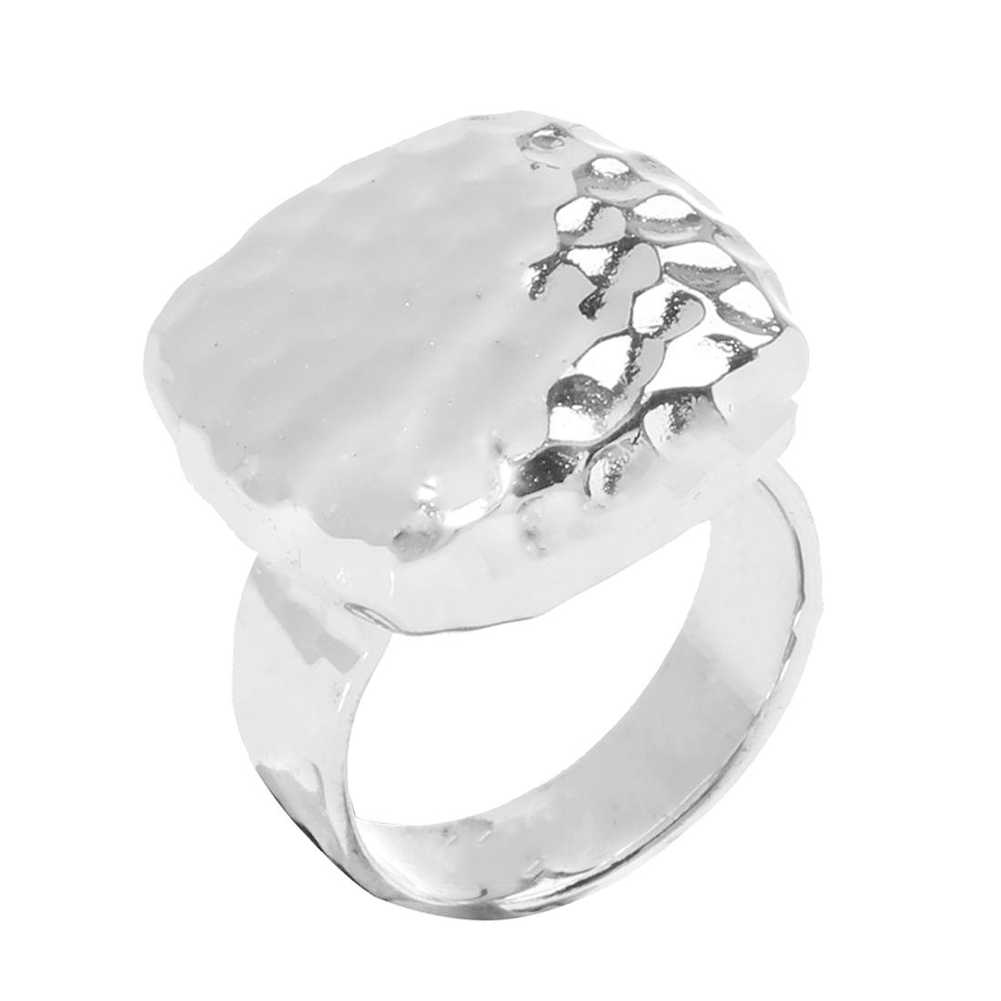 Silvertone Hammered Ring SZ 8.5 (1 of 1)