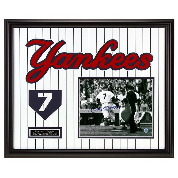 Mickey Mantle New York Yankees Framed Signed GFA: Mickey "The Mick " Mantle from 1951 to 1968 patrolled center field with an unprecedented grace that left all privileged enough to see him play with memories to last a lifetime. Mickey Mantle was a sta