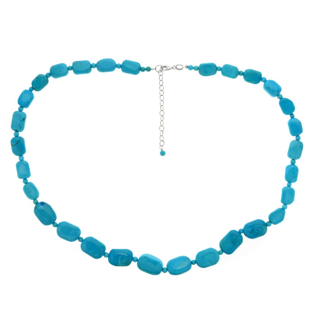 Sterling Silver Turquoise Nuggett Necklace 22" (1 of 1)