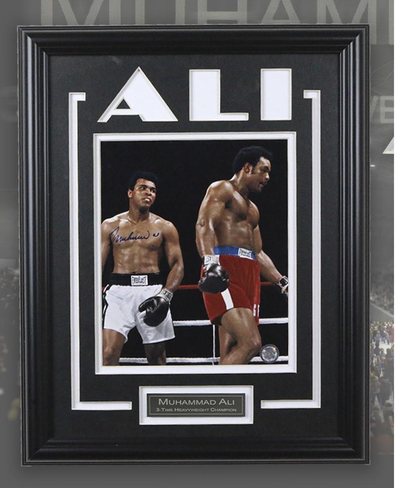 Muhammad Ali Heavyweight Champ 12x16 Signed GFA: He's still the most recognizable man on earth. The self-proclaimed "Greatest of All Time," Ali had a pretty good idea of what he was talking about. He became the first man to win the heavyweight title