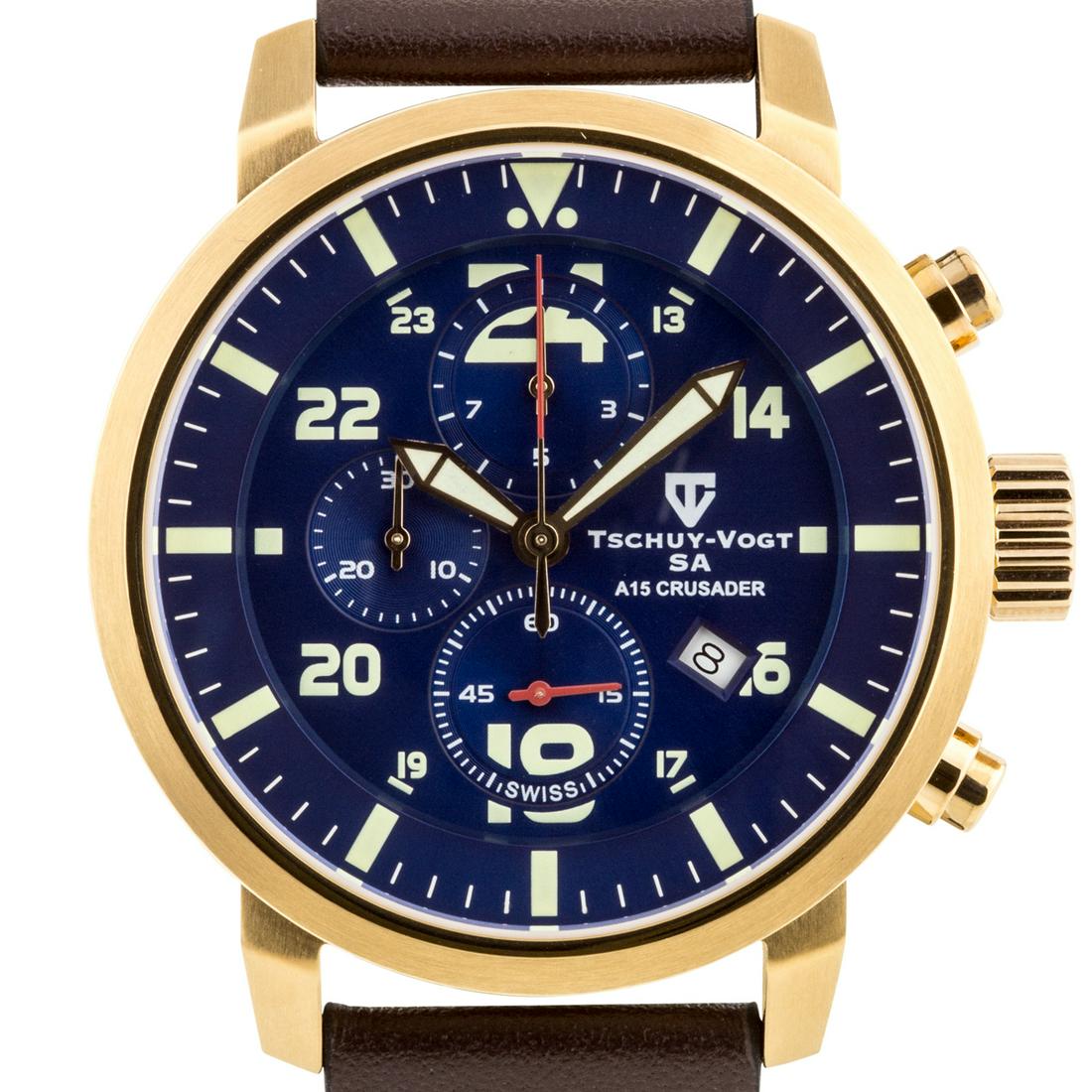 Tschuy-Vogt Crusader Swiss Chronograph 46mm Watch (1 of 3)