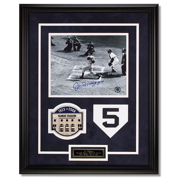 Joe DiMaggio New York Yankees Framed Signed GFA: Bigger than the game that made him an American icon, Joe DiMaggio, the man, enchanted a nation and earned a revered place in history with his natural grace, undeniable power, and unparalleled 56-game 