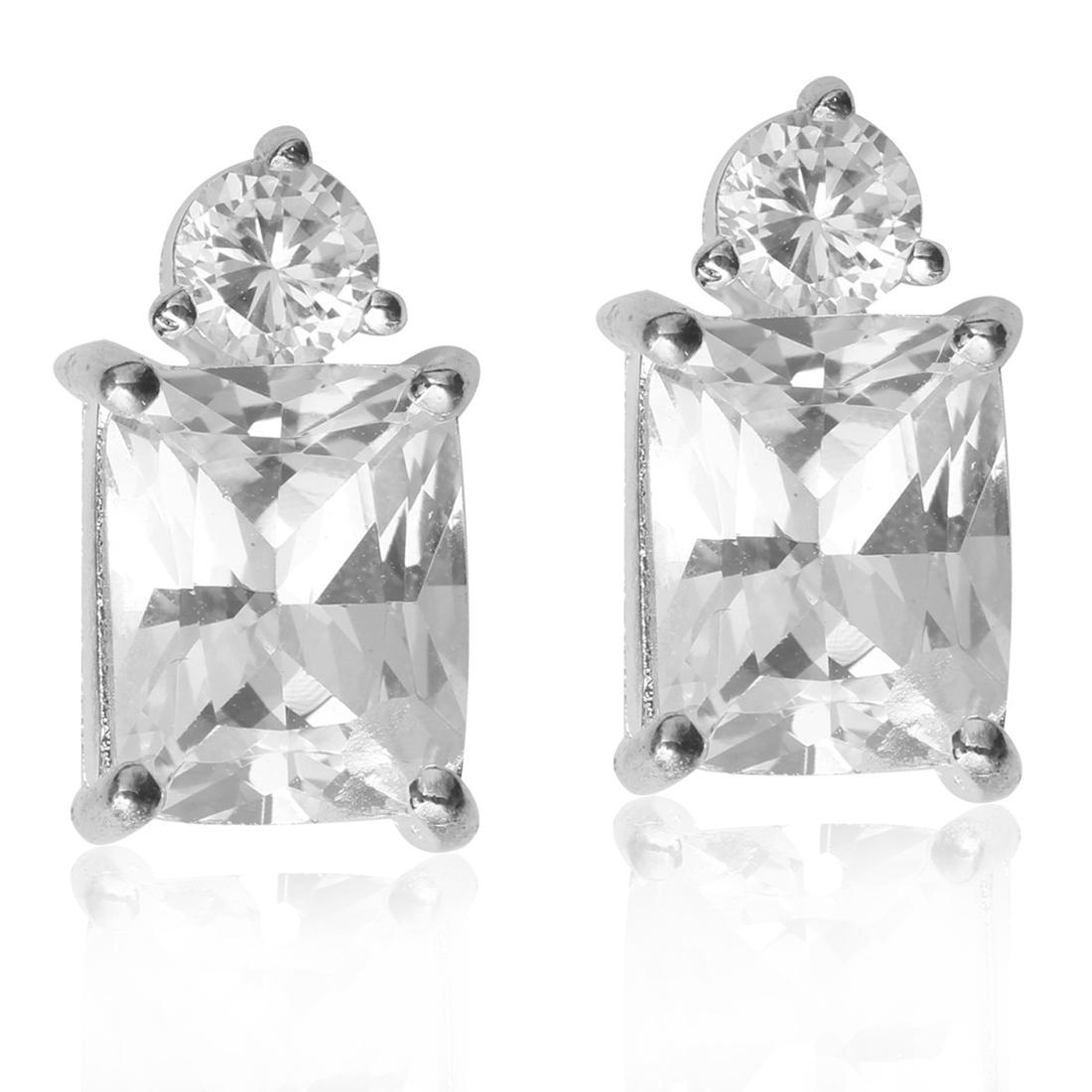 Sterling Silver Cubic Zirconia Stud Earrings (1 of 1)