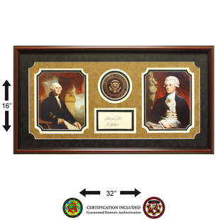G Washington T Jefferson Signed 2 X 5 Cut Feb 24 21 Dalshire International In Tx G Washington T Jefferson Signed 2 X 5 Cut Feb 24 21 Dalshire International In Tx