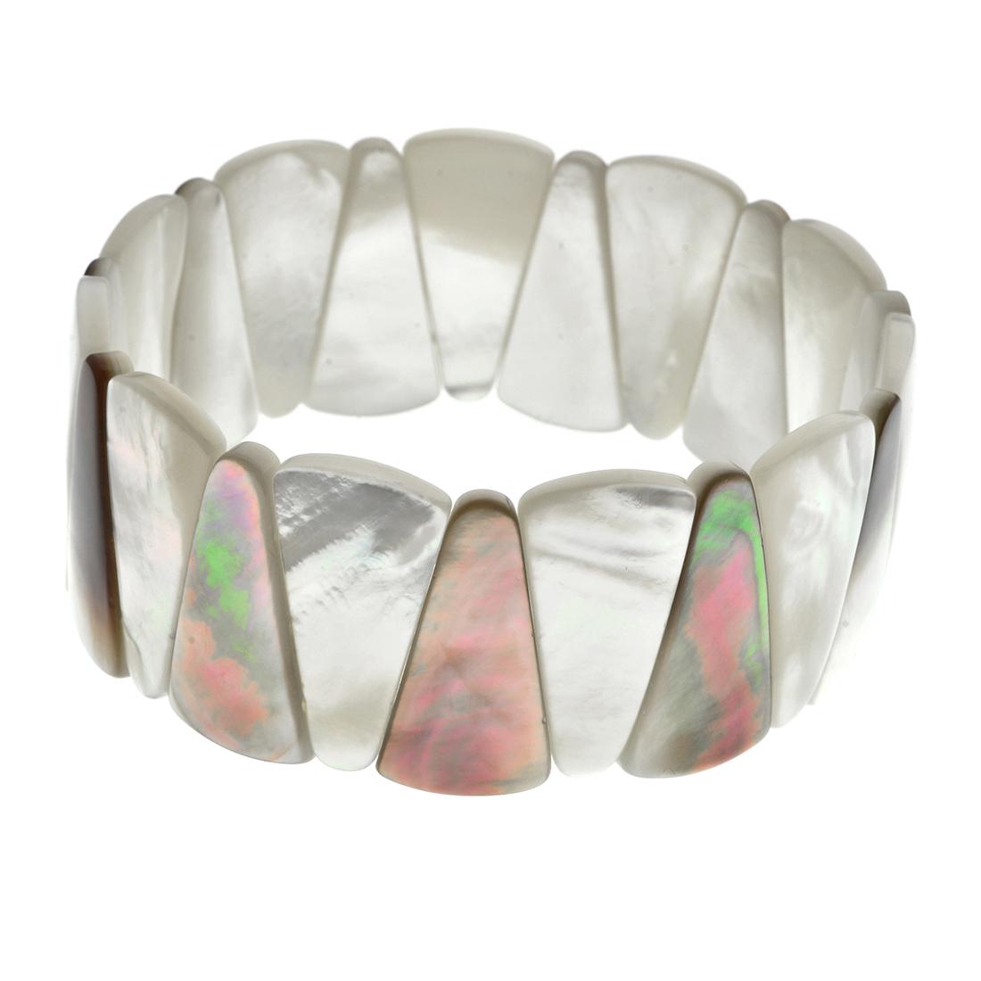 Mother of Pearl Stretch Bracelet 6.75" (1 of 1)