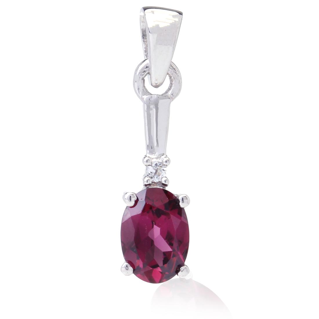 STERLING SILVER RHODOLITE GARNET & TOPAZ  PENDANT (1 of 2)