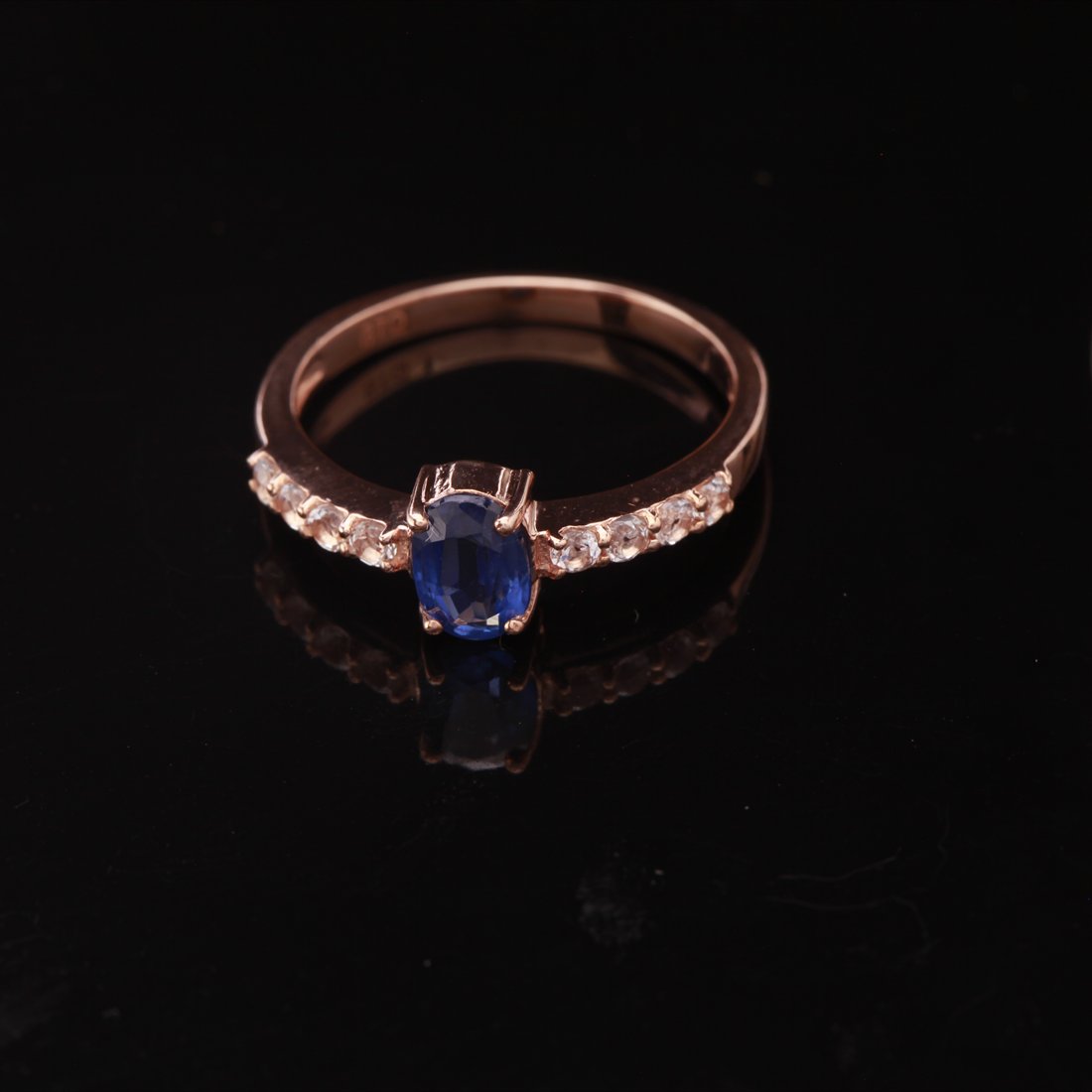 Sz 7.25 Tanzanite  Topaz Rosegold Over Silver Ring (1 of 3)